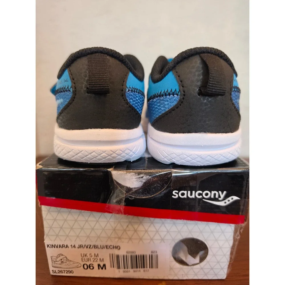 Saucony Kinvara 14 JR Blue Echo Toddler Running Shoes SL267290 Size 6M NEW